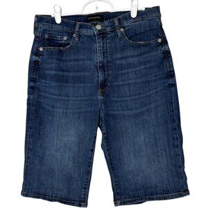 Banana Republic High-Rise Dark Wash Bermuda Shorts, waist 31, 12 inch inseam